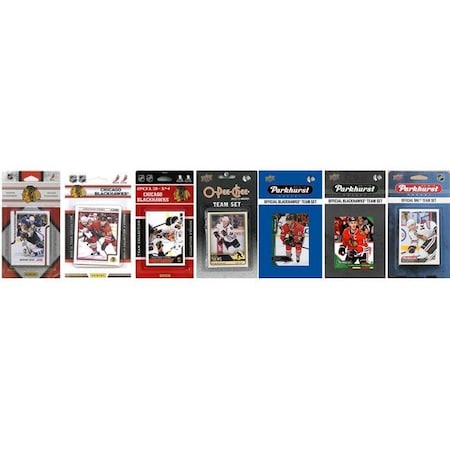 C&I Collectables BHAWKS718TS NHL Chicago Blackhawks 7 Different Licensed Trading Card Team Sets